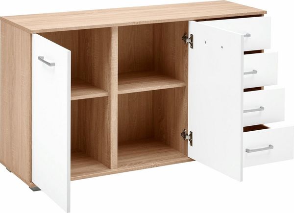 priess Kombikommode Barcelona mit 4 Schubkästen und Tür in 6 Farben