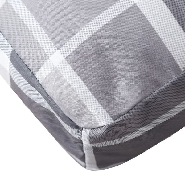 Palettensofa-Kissen Grau Karomuster 60 x 40 x 12 cm Bild 3