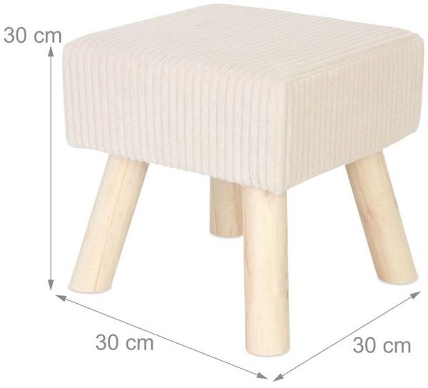 Relaxdays Hocker Cord Bild 4