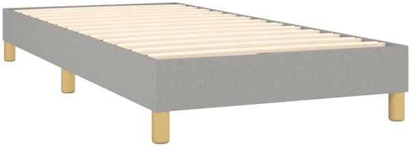 vidaXL Polsterbett, Stoff, 25,0 cm, Hellgrau, 100x200 cm, Natur Bild 4