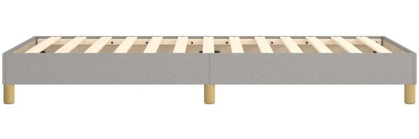 vidaXL Polsterbett, Stoff, 25,0 cm, Hellgrau, 100x200 cm, Natur Bild 6