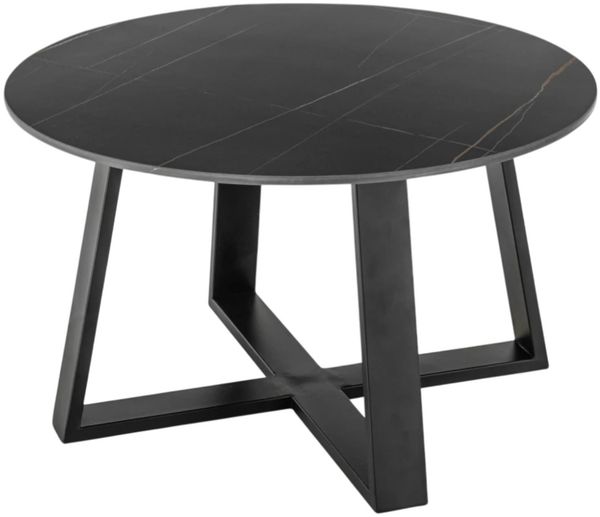 Couchtisch >Tanea< in schwarz, Keramik, Metall - 45x80cm (HxD) Bild 5