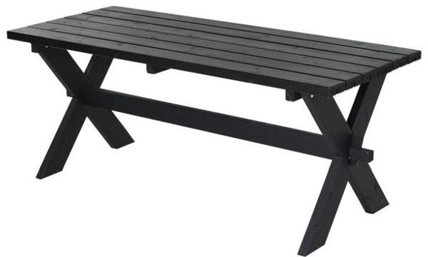 Plus Tisch Nostalgie 177x75x72cm schwarz rechteckig