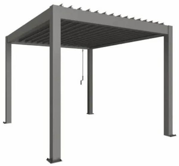Biohort Pergola 3 x 3,5 m quarzgrau-metallic quarzgrau-metallic