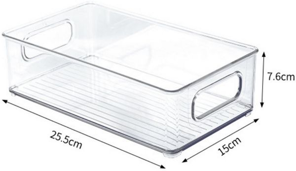 BAYLI Pizzaschneider 4er Set - Kühlschrank Organizer Stapelbar, Aufbewahrungsbox für die
