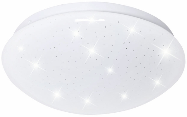 LED Deckenlampe, rund weiß, Sterneneffekt, D 21,5 cm