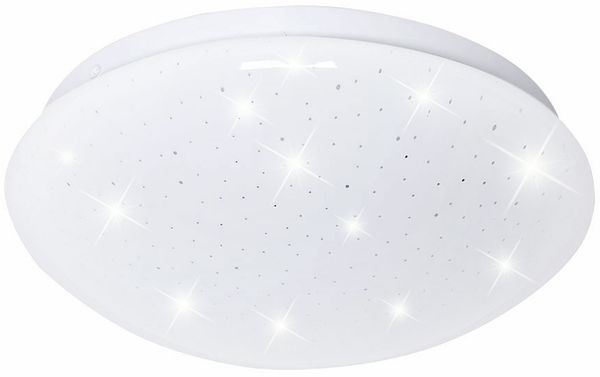 LED Deckenlampe, rund weiß, Sterneneffekt, D 21,5 cm