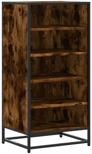 vidaXL Schuhregal Räuchereiche 48x38x97,5 cm Holzwerkstoff 849206