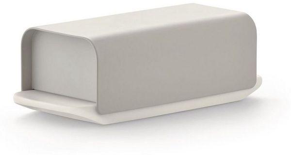 Alessi Butterdose Mattina Warm Grey, Porzellan, Metall