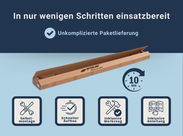 MaDeRa 7-Zonen-Lattenrost – 3 verschiedene Ausführungen, zur Selbstmontage, Größe: 80x200 Bild 5