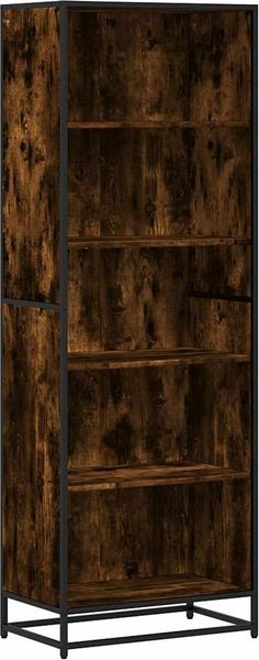 Bücherregal | Standregal Räuchereiche 60x35x170,5 cm Holzwerkstoff
