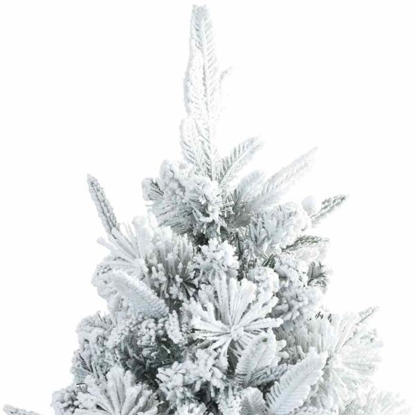vidaXL Künstlicher Scharnier-Weihnachtsbaum schneebedeckt Weiß 240 cm 42019310 Bild 3