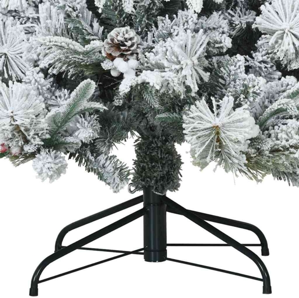 vidaXL Künstlicher Scharnier-Weihnachtsbaum schneebedeckt Weiß 240 cm 42019310 Bild 5
