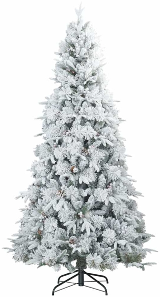 vidaXL Künstlicher Scharnier-Weihnachtsbaum schneebedeckt Weiß 240 cm 42019310 Bild 2