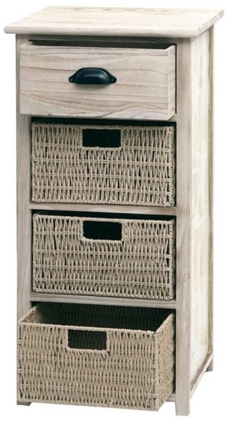 MCW Kommode MCW-K84, Mit Schublade und 3 Körben, Inkl. Fußbodenschoner Bild 4