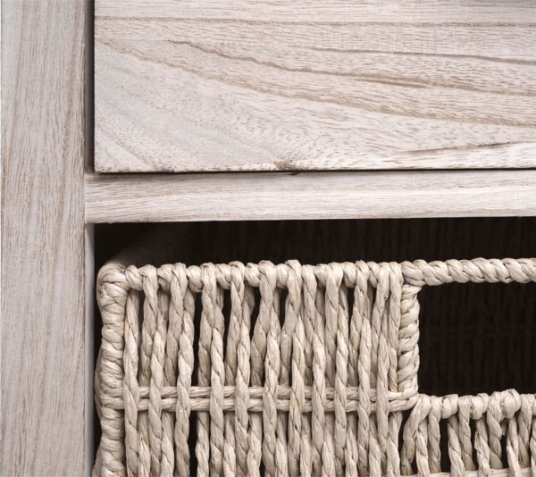 MCW Kommode MCW-K84, Mit Schublade und 3 Körben, Inkl. Fußbodenschoner Bild 3