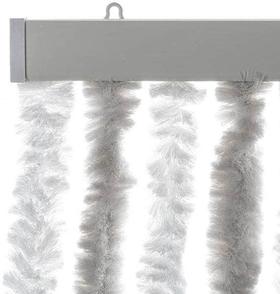vidaXL Fliegenvorhang Hellgrau und Weiß 90x200 cm Chenille 377313 Bild 4