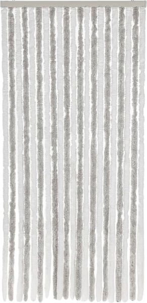 vidaXL Fliegenvorhang Hellgrau und Weiß 90x200 cm Chenille 377313 Bild 3