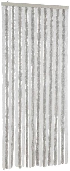 vidaXL Fliegenvorhang Hellgrau und Weiß 90x200 cm Chenille 377313 Bild 2