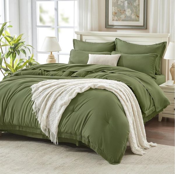 ibettertec Bettwäsche Boho Quasten Bettwäsche-Sets 135x200 200x200, für alle Jahreszeiten, Quasten, 2 teilig, 100% Mikrofaser