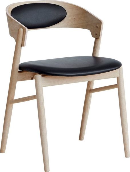 Hammel Furniture Holzstuhl Findahl by Hammel Springer (Set, 2 St), Massivholz, mit Sitz und Rückenpolster aus Leder