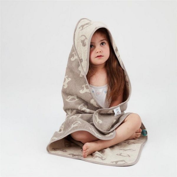 SEI Design Kapuzenhandtuch Kapuzentuch 80x80 Babyhandtuch mit Kapuze, Frottee (Liebevoll verpackt in einem hochwertigen Geschenkkarton – ideal zum Verschenken), 100% Organic Bio Baumwolle, Ideal als Badeponcho und Kuscheldecke