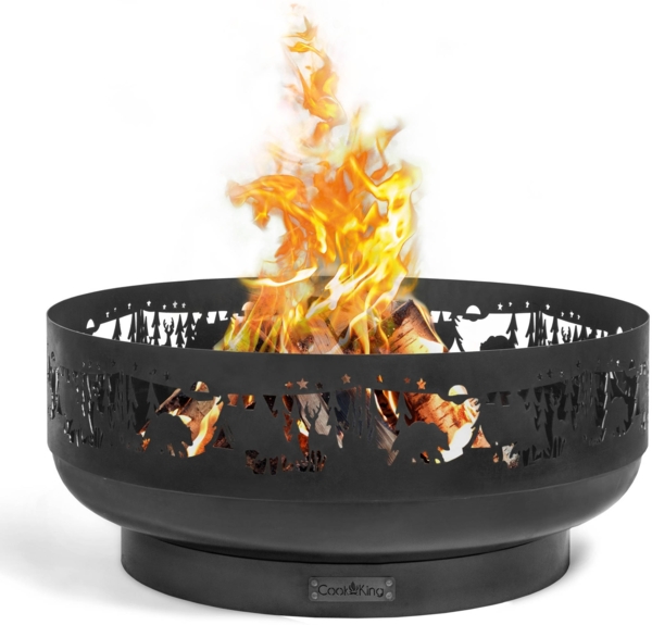 Feuerschale 'FOREST', Rohstahl Schwarz, Ø 80x33 cm