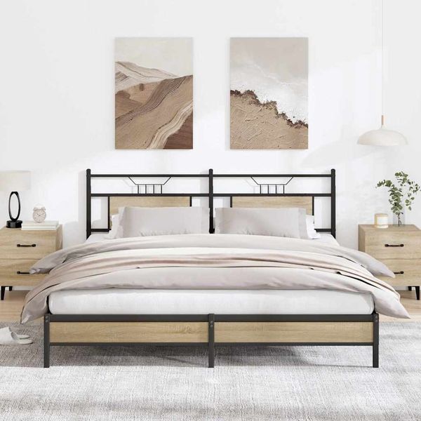 vidaXL Bettgestell ohne Matratze Sonoma-Eiche 183x203 cm Holzwerkstoff 4106948