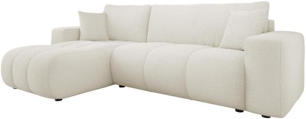 Mirjan24 'Furyn' Ecksofa mit Bettkasten und Schlaffunktion, L-Form, beige, 244 x 145 x 82 cm