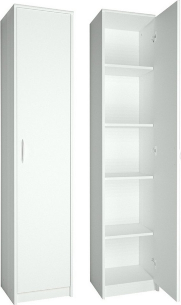 Home Collective Regal mit 5 Ebenen Aktenschrank mit 4 Einlegeböden und 1 Tür, in mattem Finish Standregal 39 cm breit weiß