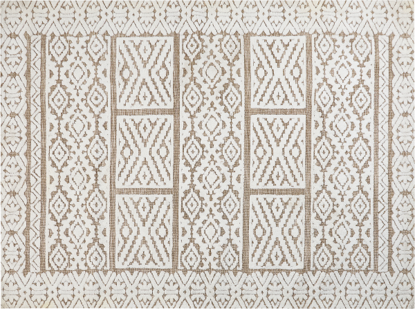 Teppich cremeweiß beige 300 x 400 cm orientalisches Muster GOGAI