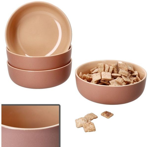 Ritzenhoff & Breker Müslischale Ritzenhoff 4x Jasper Schale Ø14,5cm Puder 360ml Steingut 4 Pers, Steingut Bild 2