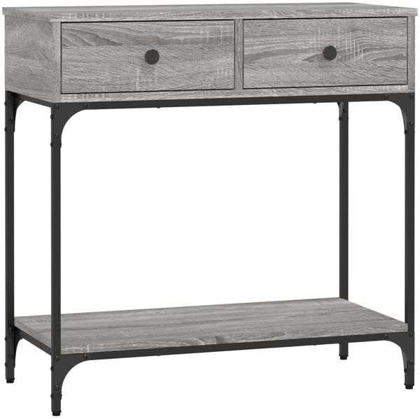 Konsolentisch, Beistelltisch, Konsole Grau Sonoma 75x34,5x75 cm Holzwerkstoff