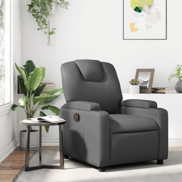 vidaXL Relaxsessel Grau Kunstleder 372392