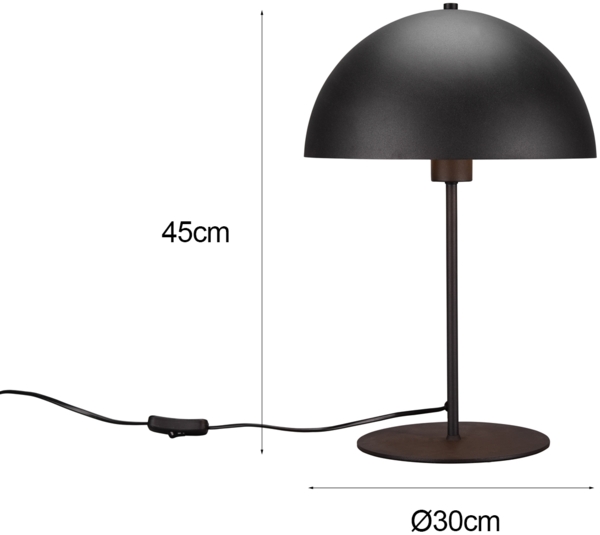 Trio Leuchten 'Nola' Tischleuchte, Metall schwarz matt/goldfarbig, E27 Bild 4