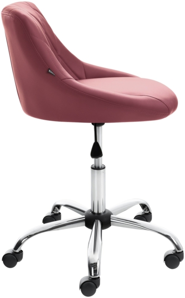 CLP Arbeitshocker Lazio drehbar mit Chromgestell,bordeauxrot Kunstleder Bild 4