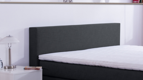 Meisterbetten Boxspringbett Vita 240x200 in W-Anthracite, Matratzenbezug Nano, Komfortschaum-Topper Bild 4