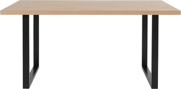 FORTE Tables Esstisch, Holzwerkstoff, Braun/Schwarz, 140 x 74,7 x 90 cm