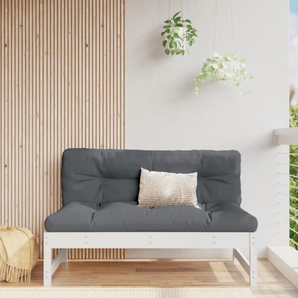 vidaXL Garten-Mittelsofa Weiß 120x80 cm Massivholz Kiefer