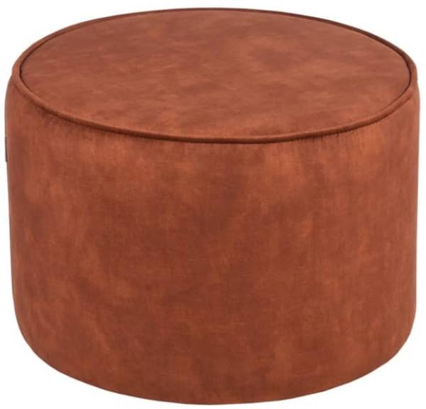 LABEL51 Pouf Tibo 55x55x40 cm Rostbraun Velours 443965