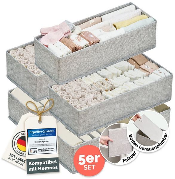 Blumtal Faltbox HEMNES, MALM, PAX Organizer Ordnungssystem Kleiderschrank (5 St), Faltboxen für BHs, T-Shirts - Boxen für Schrank