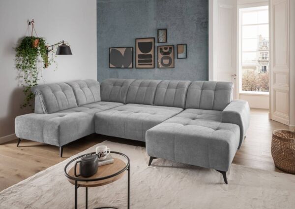 U-Form Wohnlandschaft Sano mit Elektrofunktion | Benformato