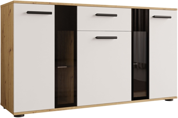 Kommode Salsa, ohne Beleuchtung, Farbe: Eiche Artisan / Weiß