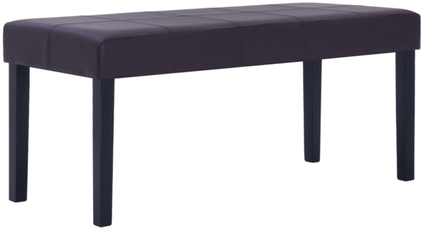 vidaXL Sitzbank 106 cm Braun Kunstleder 281310