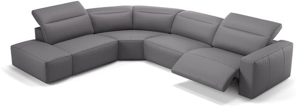 Sofanella Sofalandschaft LENOLA Ledercouch Echtleder Big Sofa in Grau M: 322 Breite x 109 Tiefe