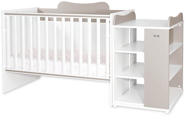 Lorelli Babybett Multi, Jugendbett, Schreibtisch, Wickeltisch, mehrfach umbaubar beige