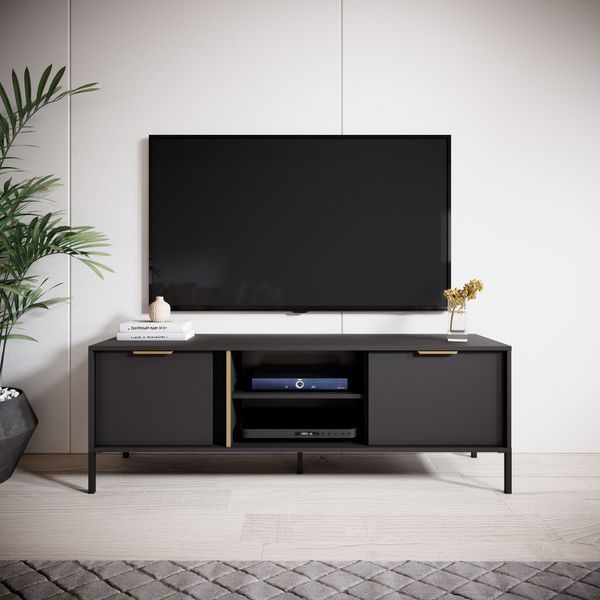 AX LIVING Catanian 153 – anthrazit Fernseher Schrank, 153,1 cm breit