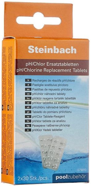 Steinbach Nachfüllpackung für Swimming Pool pH-Wert und freies Chlor