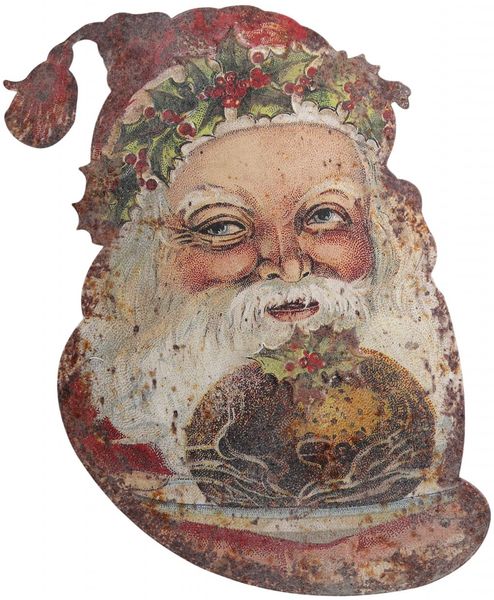 Chic Antique - Weihnachtsmann Hängend Metallschild Weihnachtsdeko H50cm 52062700