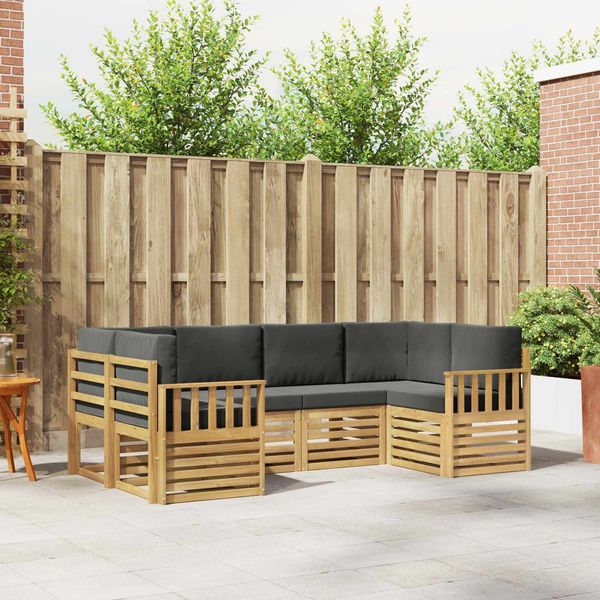vidaXL Outdoor-Sofagarnitur 5 pcs Weiß und Anthrazit 3392387